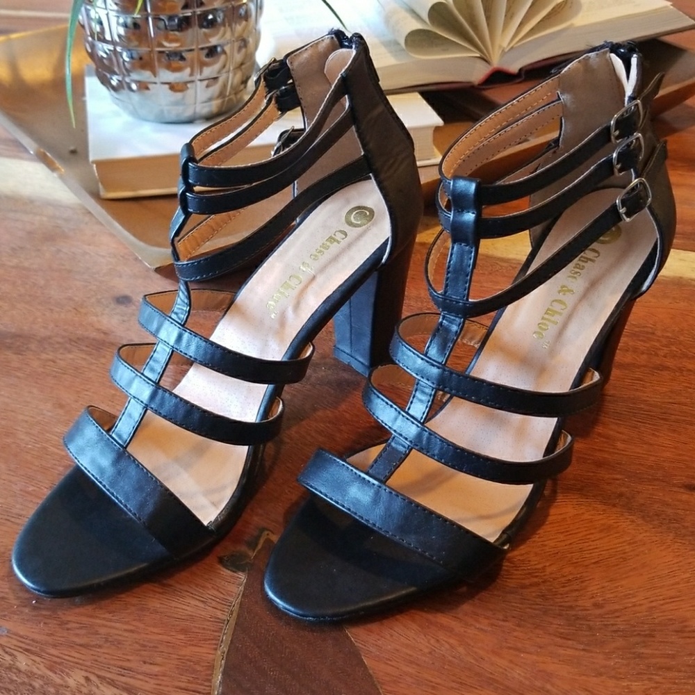 Black Strappy/Gladiator Heels